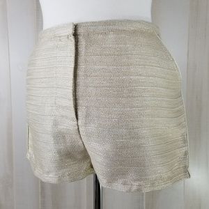 Ya Los Angelos Gold Metallic Shimmer Shorts